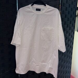 A.4.B Men’s White T Shirt With Front Pocket Size L